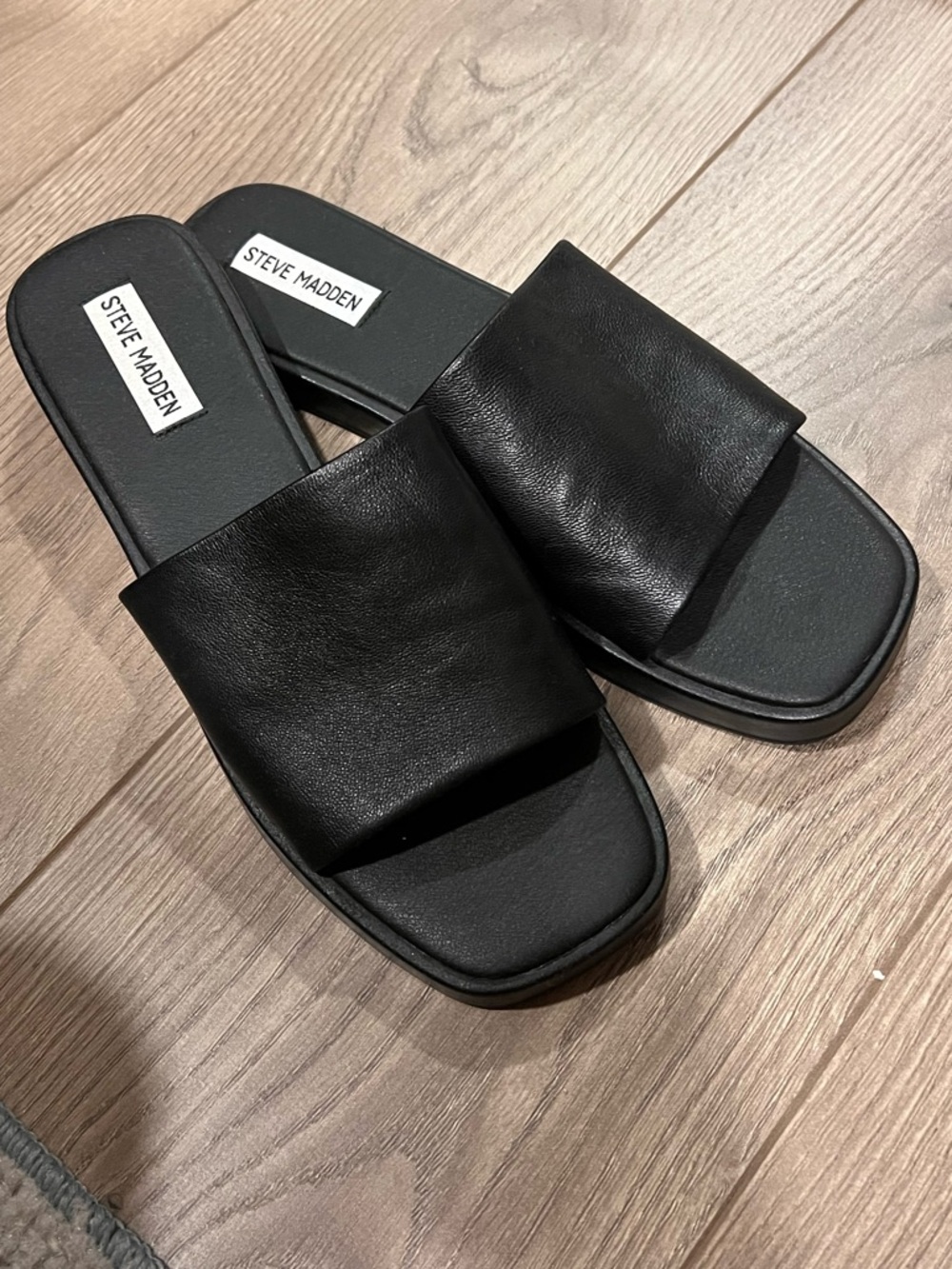 Steve Madden Black Slide Sandal